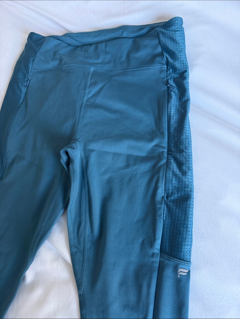 Fabletics Teal Active Leggings - Comfortable Performance Bottoms - Picture 3 of 4